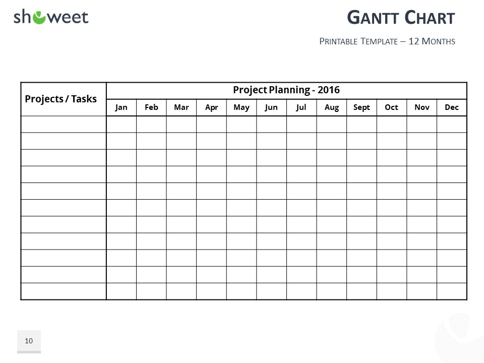 Free Printable Gantt Chart Template Printable Templates Free