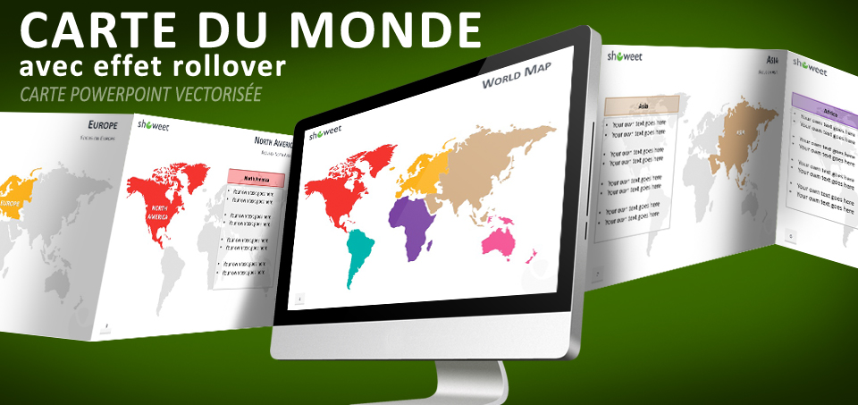 Carte Du Monde Powerpoint Avec Effet Rollover