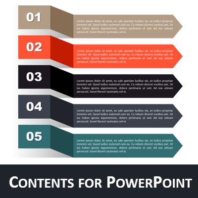 Template content. Contents in POWERPOINT. Presentation Table idea. Table of contents format POWERPOINT.