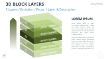 3d Block Layers For Powerpoint - Showeet.com