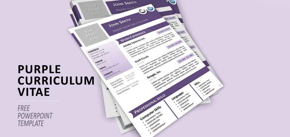 Purple CV PowerPoint